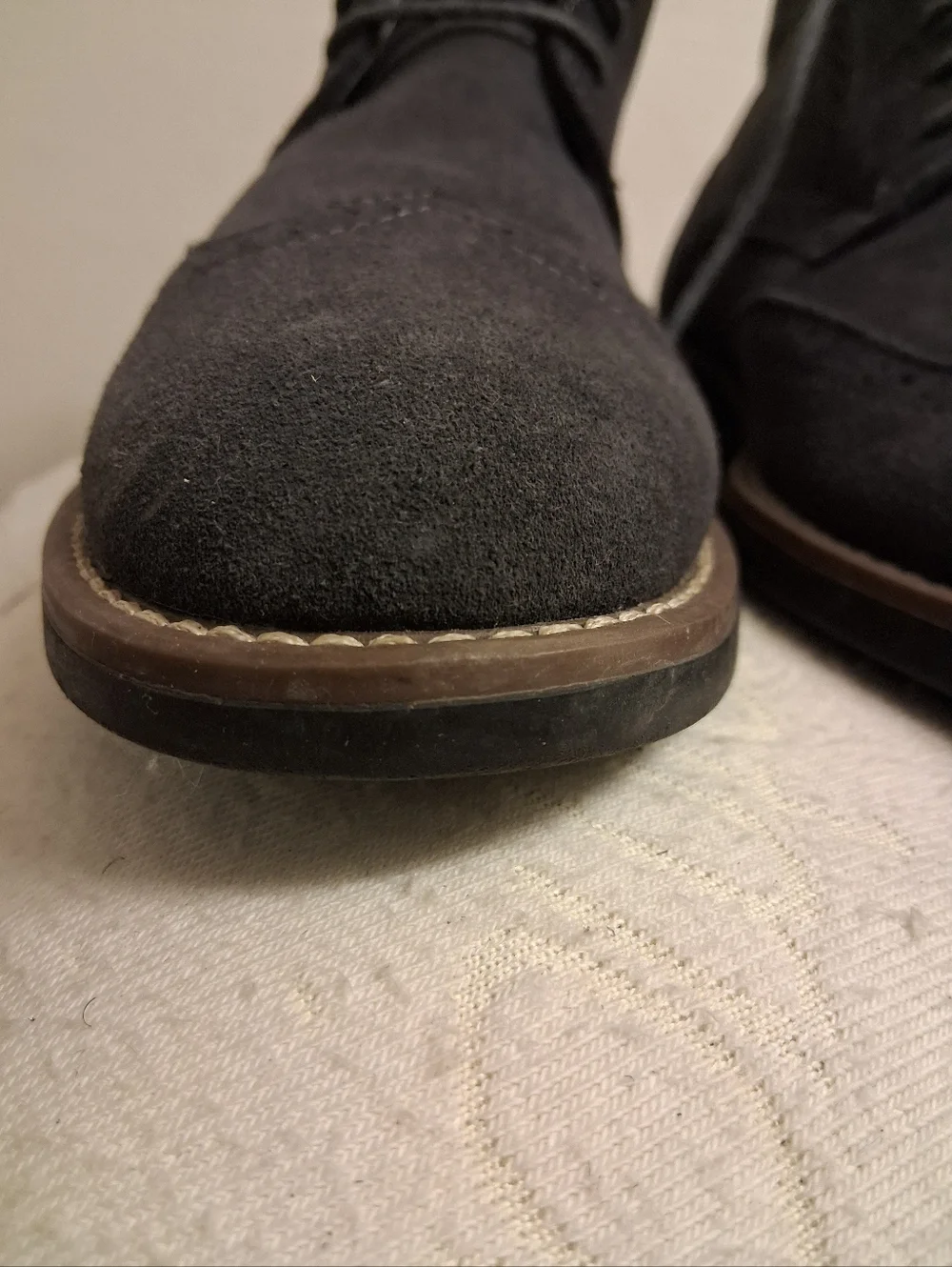 Men's Grey BRUNO MARC Suede Chukka Brogue Boots Size 8